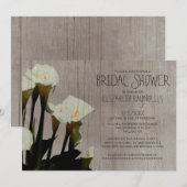 Invitations de douches nuptiales rustiques Calla L (Devant / Derrière)