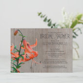Invitations de douches nuptiales rustiques Tigre L (Debout devant)
