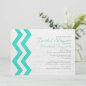 Invitations de douches nuptiales rustiques Zigzag (Debout devant)