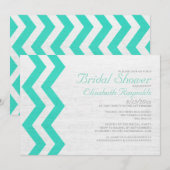 Invitations de douches nuptiales rustiques Zigzag (Devant / Derrière)