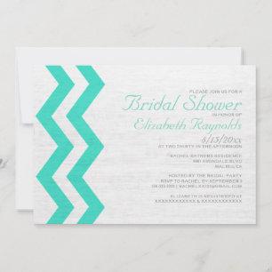 Invitations de douches nuptiales rustiques Zigzag