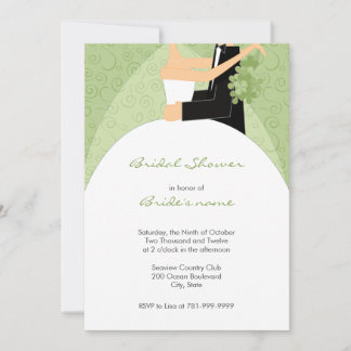 Invitations de douches nuptiales Sage Green