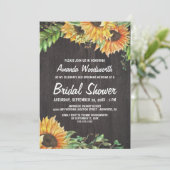 Invitations de douches nuptiales Sunflower Waterco (Debout devant)
