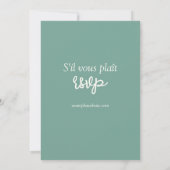 Invitations de douches nuptiales Tour Eiffel Paris (Dos)