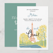 Invitations de douches nuptiales Tour Eiffel Paris (Devant / Derrière)