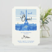 Invitations de douches nuptiales Tour Eiffel Paris (Debout devant)