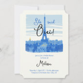 Invitations de douches nuptiales Tour Eiffel Paris (Devant)