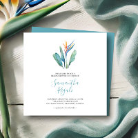 Invitations de douches nuptiales tropicales