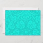 Invitations de douches nuptiales turquoises (Dos)