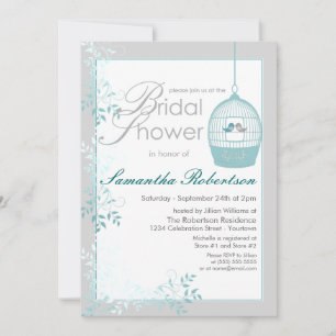 Invitations de douches nuptiales Turquoises des In