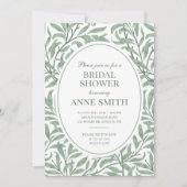 Invitations de douches nuptiales vertes (Devant)