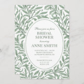 Invitations de douches nuptiales vertes (Devant / Derrière)