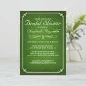 Invitations de douches nuptiales vertes de chalkbo (Debout devant)