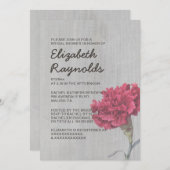 Invitations de douches nuptiales vintages (Devant / Derrière)