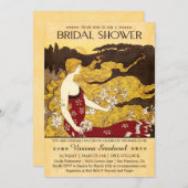 Invitations de douches nuptiales Vintages (Devant / Derrière)
