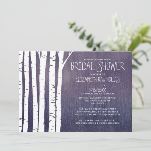 Invitations de douches nuptiales Vintages (Debout devant)