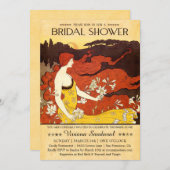 Invitations de douches nuptiales Vintages (Devant / Derrière)