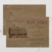 Invitations de douches nuptiales Vintages (Devant / Derrière)