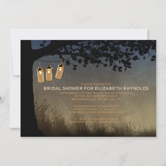 Invitations de douches nuptiales Vintages (Devant)
