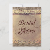 Invitations de douches nuptiales Vintages dans un  (Dos)