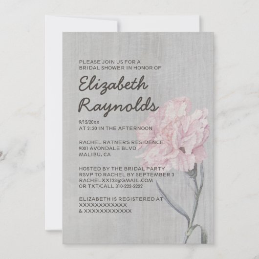 Invitations de douches nuptiales vintages des oeil (Devant)