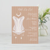 Invitations de douches nuptiales Vintages Lingerie (Debout devant)