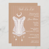 Invitations de douches nuptiales Vintages Lingerie (Devant / Derrière)