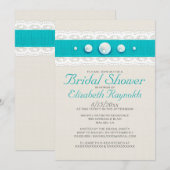Invitations de douches nuptiales Vintages Pearl (Devant / Derrière)
