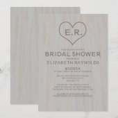 Invitations de douches nuptiales Vintages pour le (Devant / Derrière)