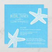 Invitations de douches nuptiales Vintages Starfish (Devant / Derrière)