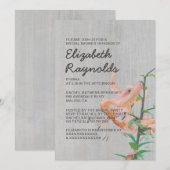 Invitations de douches nuptiales Vintages Tiger Li (Devant / Derrière)