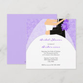 Invitations de douches nuptiales violettes (Devant / Derrière)