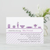 Invitations de douches nuptiales violettes (Debout devant)