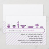 Invitations de douches nuptiales violettes (Devant / Derrière)