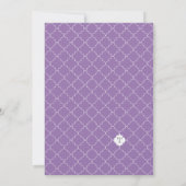 Invitations de douches nuptiales violettes monogra (Dos)