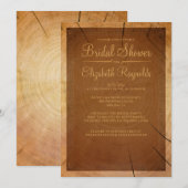 Invitations de douches nuptiales Western Tree Ring (Devant / Derrière)