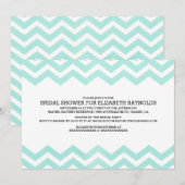 Invitations de douches nuptiales Zigzag (Devant / Derrière)