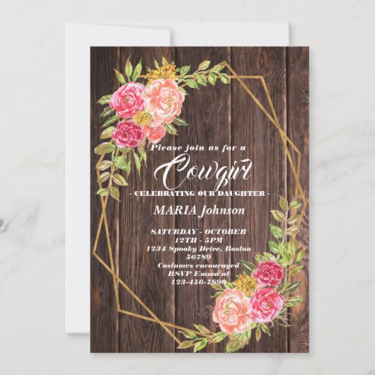 Invitations de douches pour bébé (Devant)