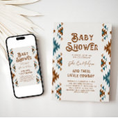 Invitations de douches pour bébé cow-boy