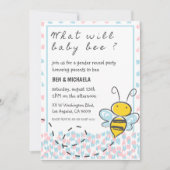 Invitations de douches pour bébé d'abeilles, Bee G (Devant)