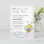 Invitations de douches pour bébé d'abeilles, Bee G (Debout devant)