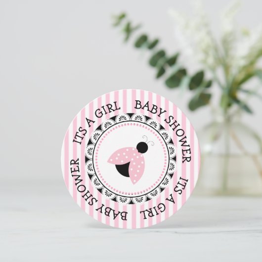 Invitations de douches pour bébé de la fille de La (Debout devant)