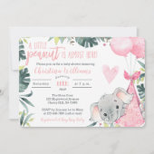 Invitations de douches pour bébé Elephant Girl (Devant)
