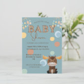 Invitations de douches pour bébé Moose et Mobile (Debout devant)