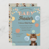 Invitations de douches pour bébé Moose et Mobile (Devant / Derrière)