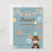 Invitations de douches pour bébé Moose et Mobile (Devant)