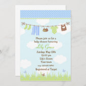 Invitations de douches pour bébés (Devant / Derrière)