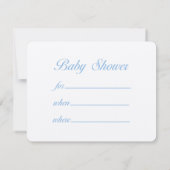 Invitations de douches pour bébés (Dos)