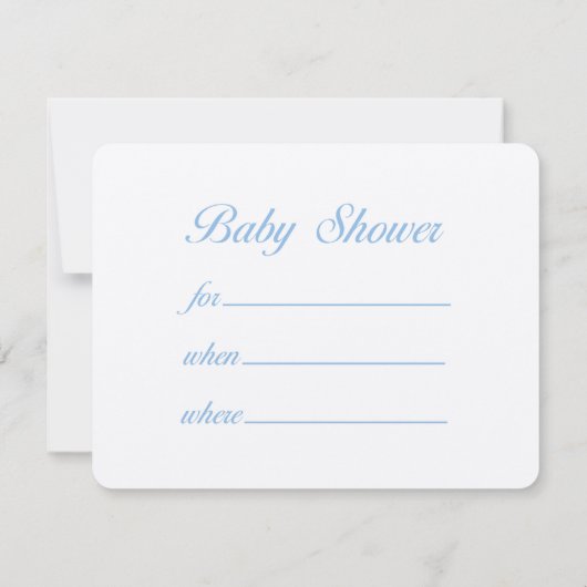 Invitations de douches pour bébés (Dos)