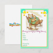 Invitations de douches pour bébés (Devant / Derrière)